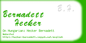 bernadett hecker business card